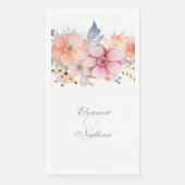 Serviette En Papier Boho Floral Printemps Mariage été (Devant)