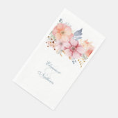 Serviette En Papier Boho Floral Printemps Mariage été (Coin)
