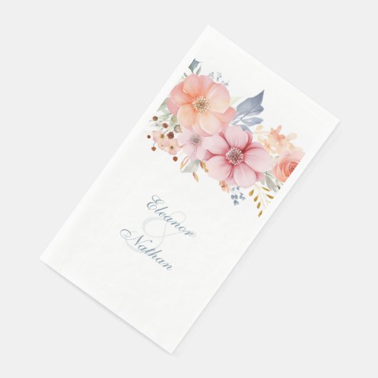 Serviette En Papier Boho Floral Printemps Mariage été (Coin)