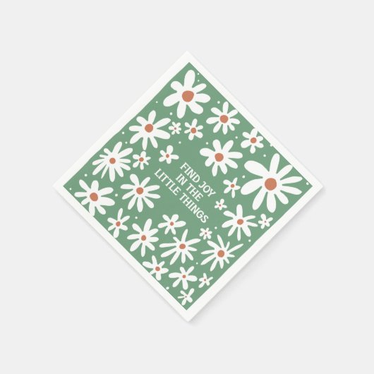 Serviette En Papier Boho Floral Quotes  (Coin)