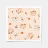 Serviette En Papier Boho floral tombe petit anniversaire citrouille (Devant)