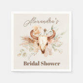 Serviette En Papier Boho Floral Western Fête des mariées (Devant)