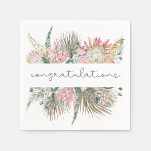 Serviette En Papier Boho Flower Cocktail Napkins