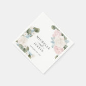 Serviette En Papier Boho Flowers Mariage photo hiver (Coin)