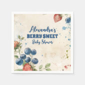 Serviette En Papier Boho fraise Berry Baby shower doux (Devant)