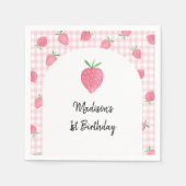 Serviette En Papier Boho fraise Berry Sweet Anniversaire (Devant)