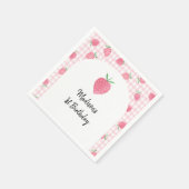 Serviette En Papier Boho fraise Berry Sweet Anniversaire (Coin)