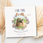 Serviette En Papier Boho Funny Pet Chien Chat Photo Mariage personnali