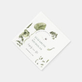Serviette En Papier Boho Green Mariage botanique serviettes (Coin)