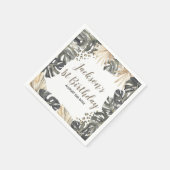 Serviette En Papier Boho Green Sage Wild One Birday Paper Napkin (Coin)