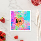 Serviette En Papier Boho Heart Love (En situation)