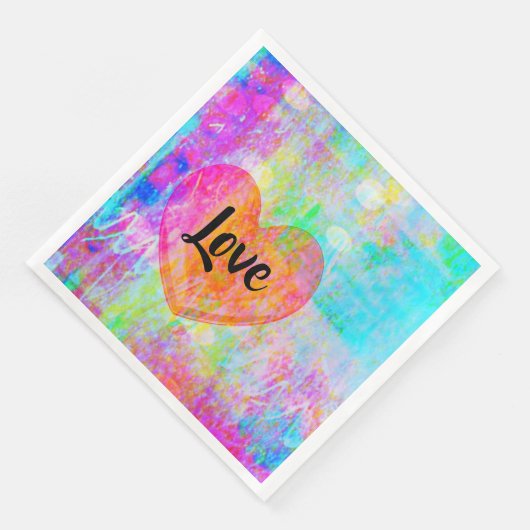 Serviette En Papier Boho Heart Love (Coin)