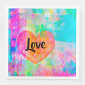 Serviette En Papier Boho Heart Love (Devant)