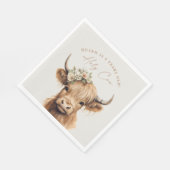 Serviette En Papier Boho Highland Cow Anniversaire de enfant Party (Coin)