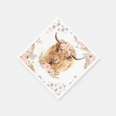 Serviette En Papier Boho Holy Cow Highland Pampas 1er Anniversaire (Coin)