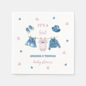 Serviette En Papier Boho Jean Girl Baby shower (Devant)