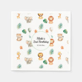 Serviette En Papier Boho Jungle Animaux (Devant)