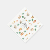 Serviette En Papier Boho Jungle Animaux (Coin)