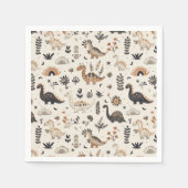 Serviette En Papier Boho Jungle Dinosaur Motif Anniversaire (Devant)