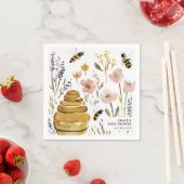Serviette En Papier Boho Little Honey Bee Baby Shower (En situation)