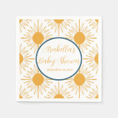 Serviette En Papier Boho Little Ray of Sun Baby shower neutre (Devant)