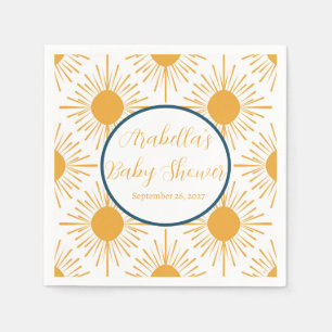 Serviette En Papier Boho Little Ray of Sun Baby shower neutre