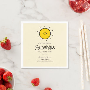 Serviette En Papier Boho Little Ray Of Sunshine Baby shower