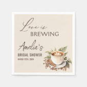 Serviette En Papier Boho Love prépare un Café Mariage pour la mariée (Devant)