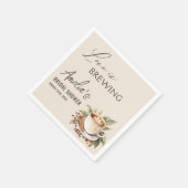 Serviette En Papier Boho Love prépare un Café Mariage pour la mariée (Coin)