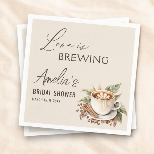 Serviette En Papier Boho Love prépare un Café Mariage pour la mariée