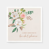 Serviette En Papier Boho Magnolia Napkin Fête des mariées Party L201 (Devant)