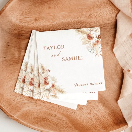 Serviette En Papier Boho Mariage Cocktail Papier Napkin