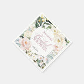 Serviette En Papier Boho Mariage de cadre fleuri (Coin)