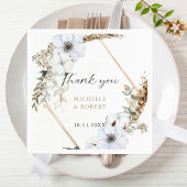 Serviette En Papier Boho Mariage Frame Floral Mariage de automne Éléga