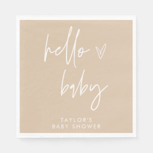 Serviette En Papier Boho Neutral Papier Baby shower Napkin Boho Décor