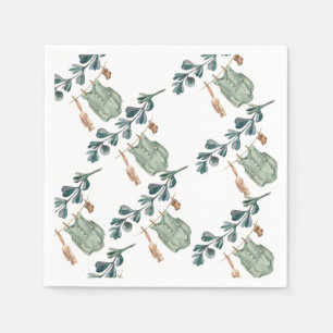 Serviette En Papier Boho neutre du genre Baby shower aquarelle