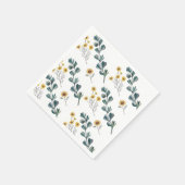 Serviette En Papier Boho neutre du genre | Baby shower aquarelle (Coin)