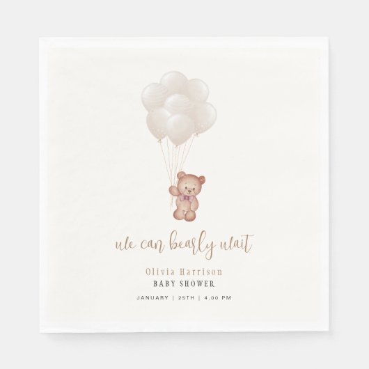 Serviette En Papier Boho Neutre Sur Le Sexe Nous Pouvons Attendre Des (Devant)