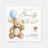 Serviette En Papier Boho Nous Pouvons Attendre Teddy Bear Baby shower (Devant)
