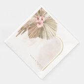 Serviette En Papier Boho Oasis Floral Arch Mariage ID959 (Coin)