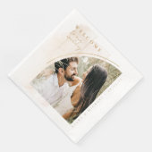 Serviette En Papier Boho Oasis Mariage Bienvenue Photo ID959 (Coin)