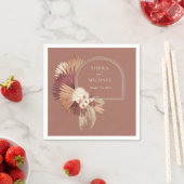 Serviette En Papier Boho Oasis Tropical Mariage élégant (En situation)