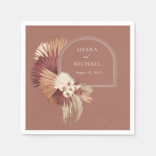 Serviette En Papier Boho Oasis Tropical Mariage élégant