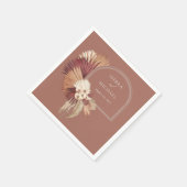 Serviette En Papier Boho Oasis Tropical Mariage élégant (Coin)
