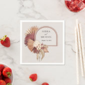 Serviette En Papier Boho Oasis Tropical Mariage élégant (En situation)