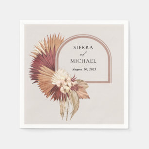 Serviette En Papier Boho Oasis Tropical Mariage élégant