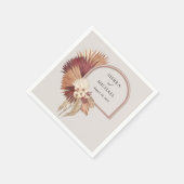 Serviette En Papier Boho Oasis Tropical Mariage élégant (Coin)