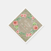 Serviette En Papier BOHO Oh Bébé Fille Douche Flèche Fleur Couronne Bo (Coin)