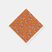 Serviette En Papier Boho Orange Pink Jungle Tigers (Coin)