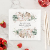 Serviette en papier Boho Orchidée Tropicale et Mon (En situation)